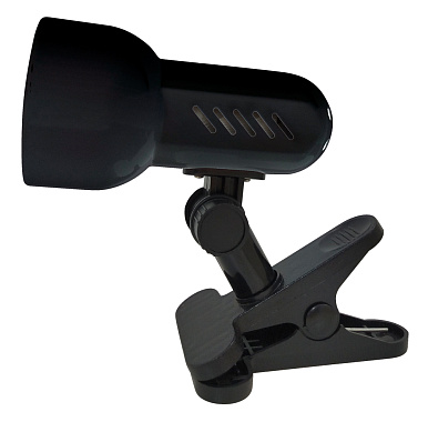 Светильник настольный с прищепкой черный Ultraflash, 230В, 60Вт, E27, ЛОН
