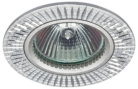 Светильник ЭРА встр алюминиевый MR16 12V/220V 50W серебро C0043813