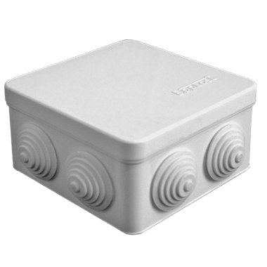 Коробка расп. ОП 105х105х56мм IP54 7 вводов (4 гермоввода) серый E.p.plast
