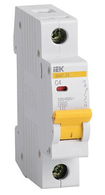 Автоматический выключатель 1P   4A (C) 4,5kA ВА 47-29 IEK