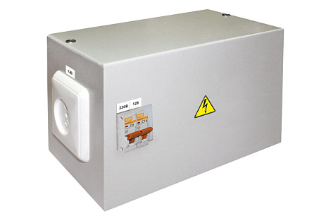 Ящик с понижающим трансформатором ЯТП 0,25-220/12В (2 автомата) IP54 TDM