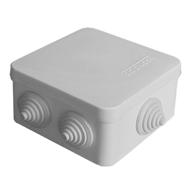 Коробка расп. ОП 84х84х45мм IP54 7 вводов (3 гермоввода) серый E.p.plast