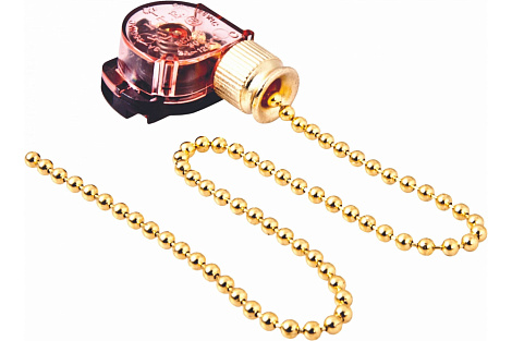 Выключатель для настенного светильника с цепочкой 270 мм «Gold» Rexant
