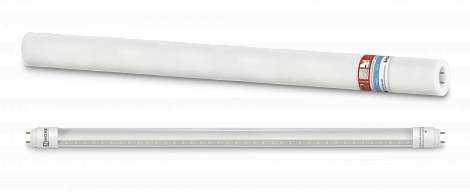 Лампа светодиодная G13R 10Вт 6500К 230В линейная прозр. поворот. LED-T8R-П-PRO 600мм IN HOME